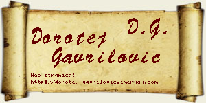 Dorotej Gavrilović vizit kartica